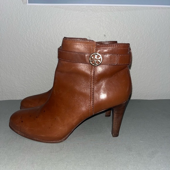 Tory Burch Brown Leather Booties - Picture 2 of 7